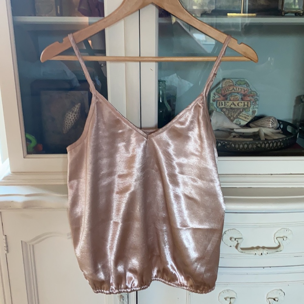 Anthropologie silky mauve tank top size small